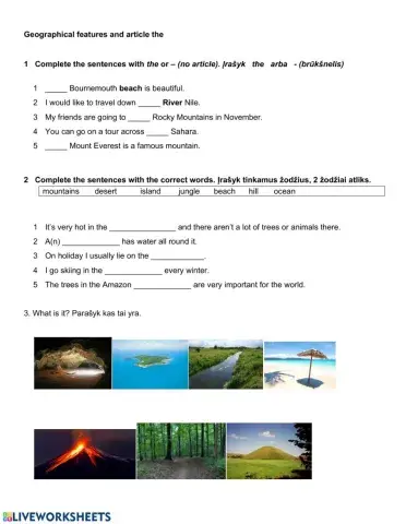 Geographical features