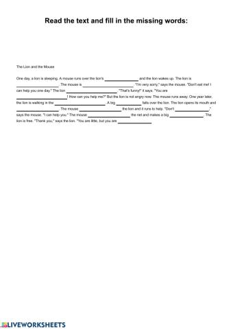 Family and Friends 3 unit 5 - gapped text