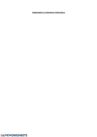 CONCIENCIA FONOLÓGICA