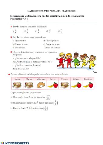 Fracciones 3º