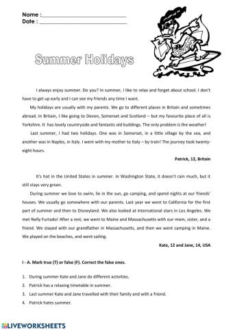 Summer Holidays