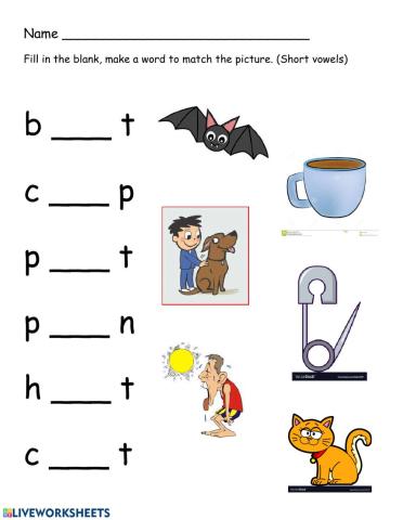 CVC short vowels