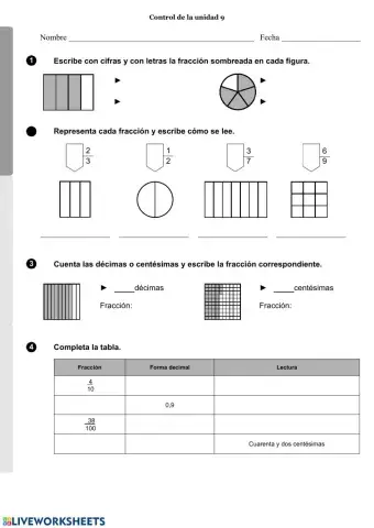 Fracciones y decimales