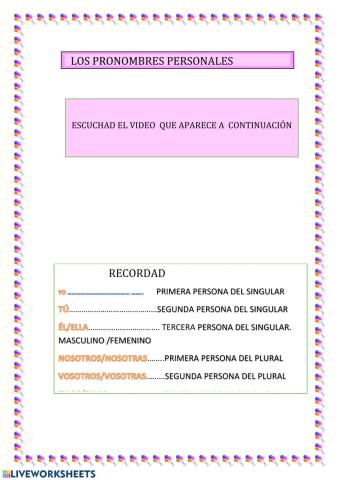 Pronombres Personales