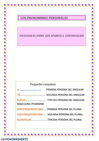 Pronombres Personales