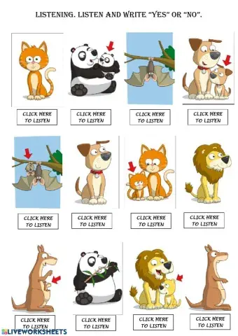 Listening. Listen and write -yes- or -no-.