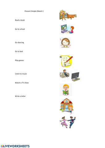 present simple Match 