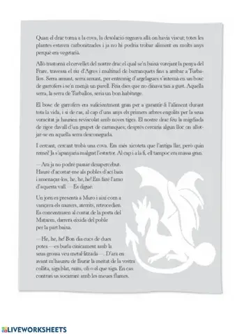 Comprensió lectora Valencià