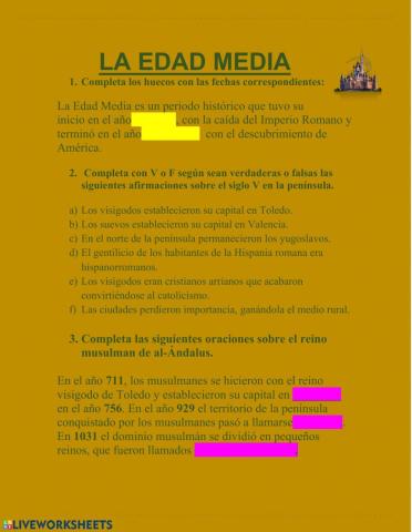 La edad media 5 primaria