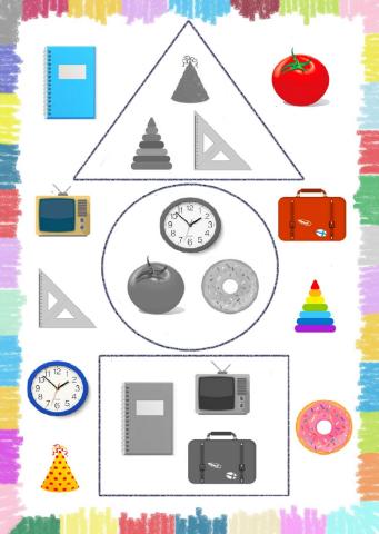 Групирайте предметите по форма!