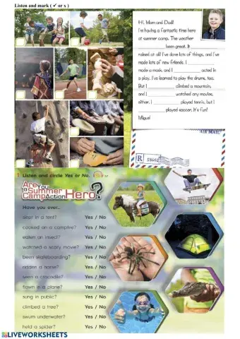 Present perfect (negative and questions)