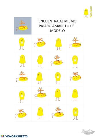 Buscamos a pájaro amarillo