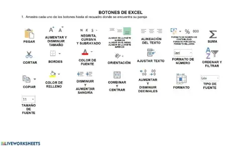 Botones de Excel