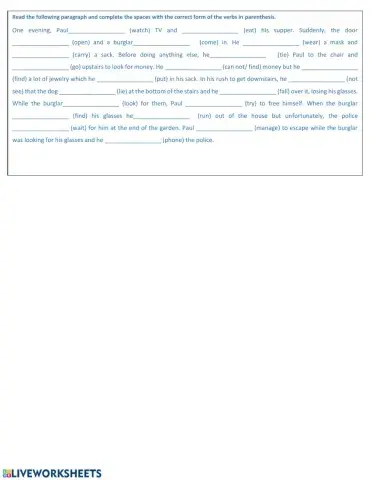 Tenses-narrative tenses