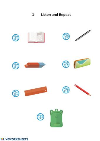 Ficha 2 School objects