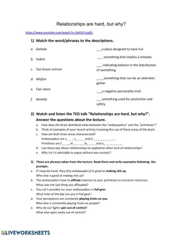 Relationships are hard