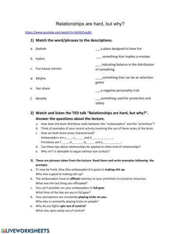 Relationships are hard