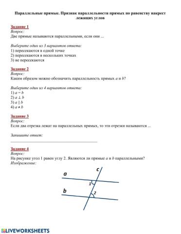 13 параллельные прямые