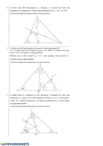 Szögszámítós felvételi