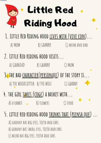 Little Red Riding Hood - Reading Comprehension