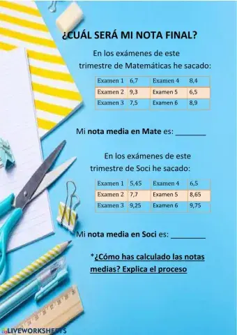 ¿CUÁL SERÁ MI NOTA FINAL? LA MEDIA
