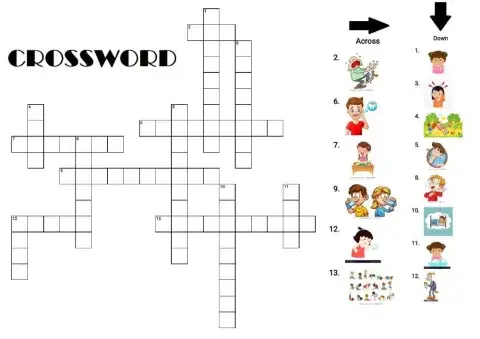 Crossword (pains + healthy habits)