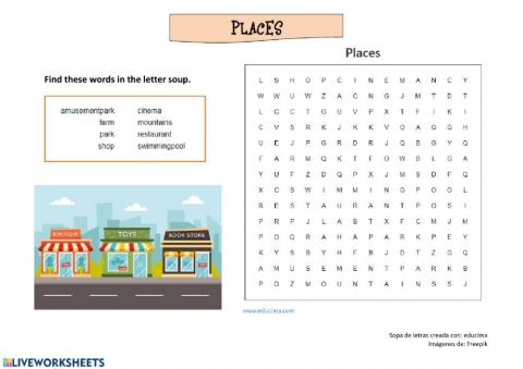 Places - Letter Soup