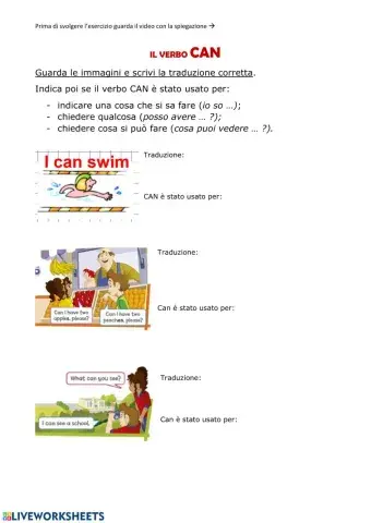 Il verbo CAN