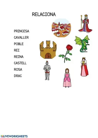 RELACIONA CADA PARAULA AMB EL SEU DIBUIX