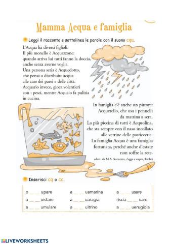 La famiglia acqua lettura