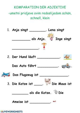 Komparation der Adjektive