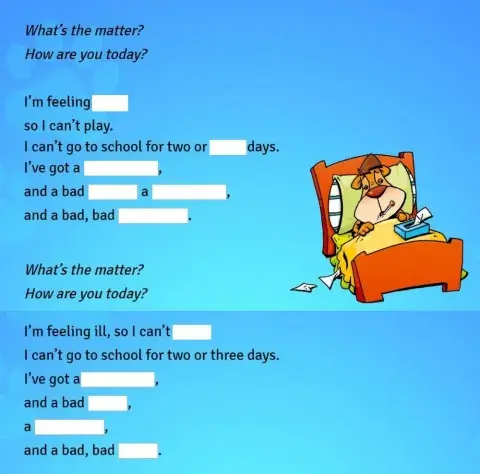 I'm feeling ill song (multiple choice)