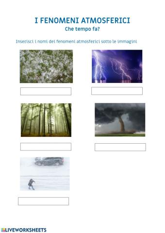 I fenomeni atmosferici