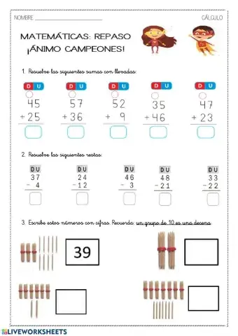 Cálculo primero primaria