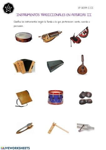 Instrumentos tradicionales asturianos