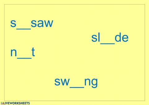 Playground vocabulary