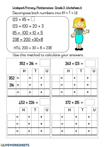 Grade 3: Mathematics: Breaking up method
