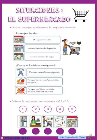 Situaciones: El supermercado