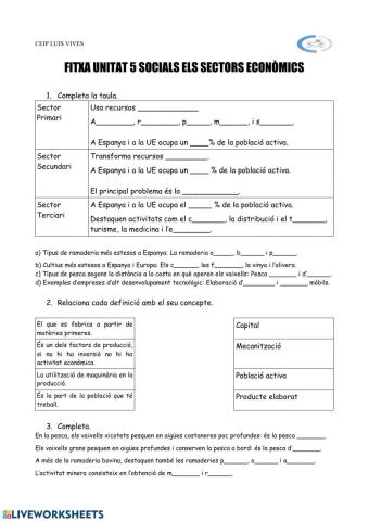 Els sectors econòmics