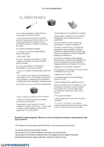 Lectura y comprensión 5º EP