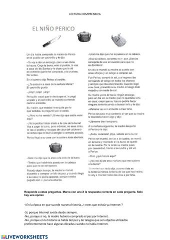 Lectura y comprensión 5º EP