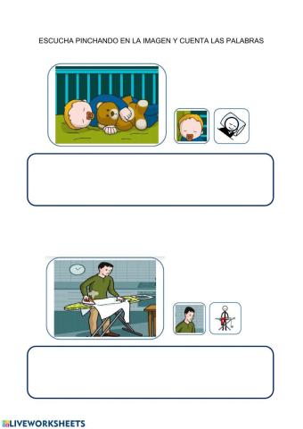 Conteo de palabras (2-3) con apoyo visual