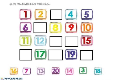 Números del 1 al 20