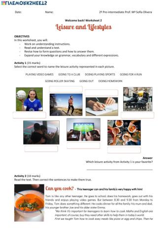 Leisure and lifestyles