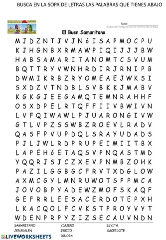 Pasatiempos el buen samaritano 1