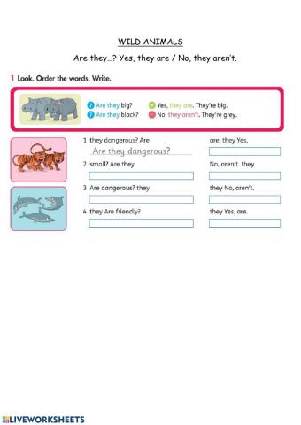 Are they? Yes-No (Wild animals)