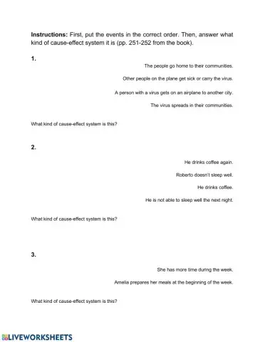 Cause-Effect Practice