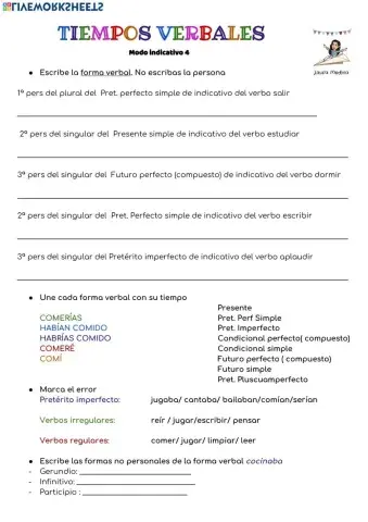Tiempos verbales indicativo 4