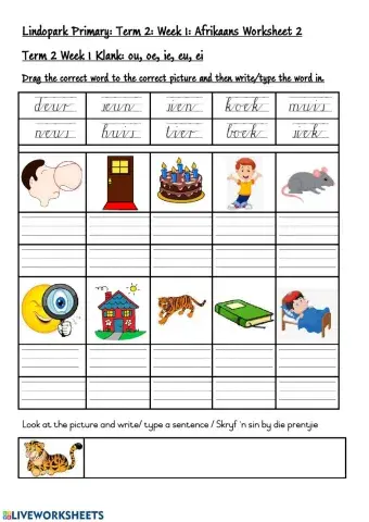 Grade 3: FAL Afrikaans Worksheet 2