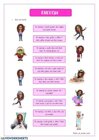 Clothes I'm wearing Reading